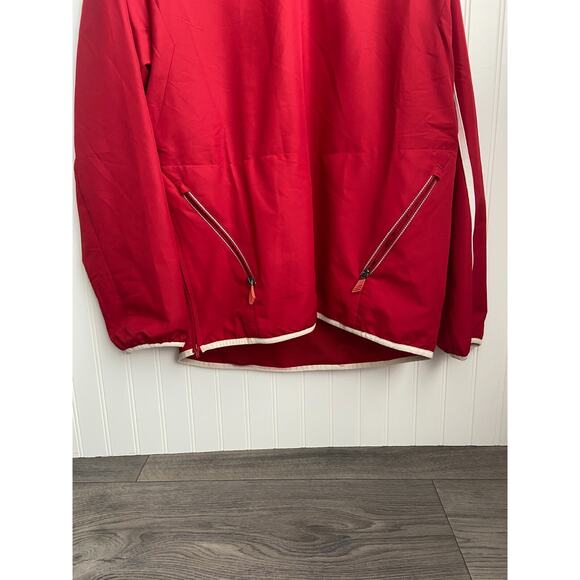 Adidas Wisconsin Badgers Windbreaker Mens M Red/White Climaproof Pullover Sports - Picture 2 of 6